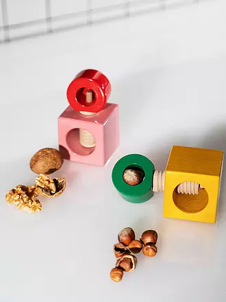 ALESSI | Nussknacker TWERGI Buchenholz Gelb/Gruen | 